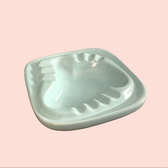 Vintage Ashtray Ceramic Boomerang Atomic Mid Century Modern Conversation Pit - Picture 1 of 9